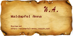 Waldapfel Anna névjegykártya